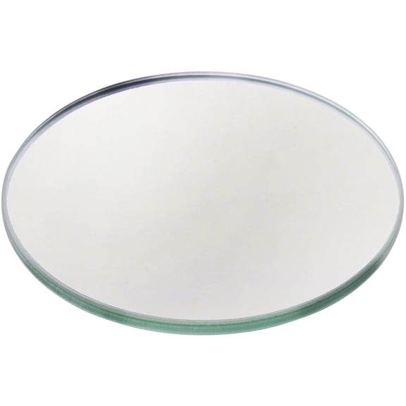 Plymor 3.5" Round, 3mm Thick Non-Beveled Glass Mirror Circle, Pack of 6