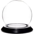 thumbnail image 1 of Plymor 3.5" x 4" Glass Display Dome Globe Cloche (Black Wood Veneer Base), Pack of 24, 1 of 3