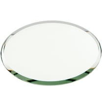 Plymor 3" Round, 3mm Thick Beveled Glass Mirror Circle, Pack of 2