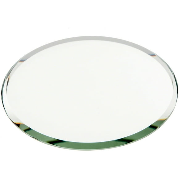 Plymor 3" Round, 3mm Thick Beveled Glass Mirror Circle, Pack of 3