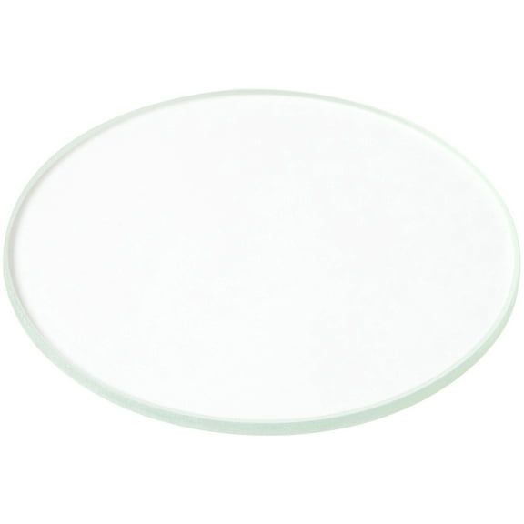 Plymor 3" Round, 3mm Thick Non-Beveled Clear Glass Circle, Pack of 6