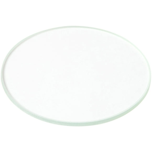 Plymor 3" Round, 3mm Thick Non-Beveled Clear Glass Circle, Pack of 6