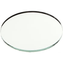 Plymor 3" Round, 3mm Thick Non-Beveled Glass Mirror Circle, Pack of 2