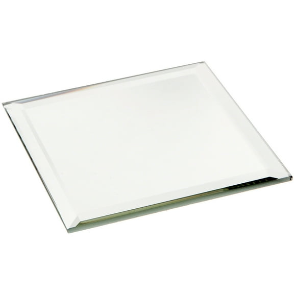 Plymor 3" Square, 3mm Thick Beveled Glass Mirror, Pack of 24