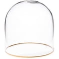 thumbnail image 1 of Plymor 3" x 3" Glass Display Dome Cloche with Gold Rim (no Base), 1 of 2