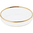 thumbnail image 1 of Plymor 3" x 3" Round Glass Display Tray (Gold Rim), Pack of 6, 1 of 3