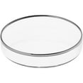 thumbnail image 1 of Plymor 3" x 3" Round Glass Display Tray (Silver Rim), Pack of 2, 1 of 3