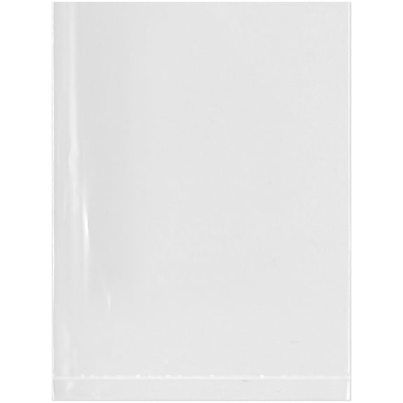 Plymor 3" x 4" (Case of 1,000), 1.5 Mil Flat Open Clear Plastic Poly Bags