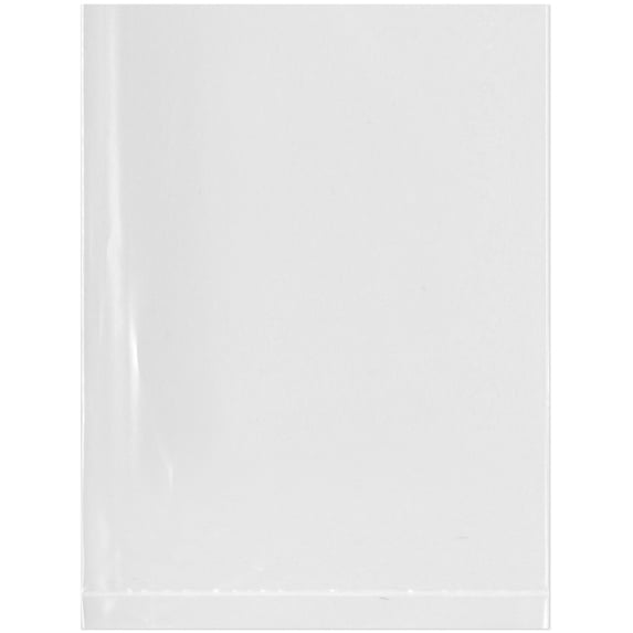 Plymor 3" x 4" (Case of 5,000), 1.25 Mil Flat Open Clear Plastic Poly Bags