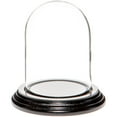 thumbnail image 1 of Plymor 3" x 4" Glass Display Dome Cloche (Black Wood Veneer Base), 1 of 2