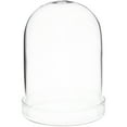 thumbnail image 1 of Plymor 3" x 4" Glass Display Dome Cloche (Clear Glass Tray Base), Pack of 2, 1 of 2