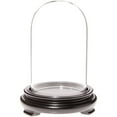 thumbnail image 1 of Plymor 3" x 5" Glass Display Dome Cloche (Black Wood Veneer Footed Base), 1 of 1