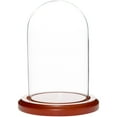 thumbnail image 1 of Plymor 3" x 5" Glass Display Dome Cloche (Walnut MDF Base), 1 of 3