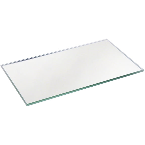 Plymor 3" x 5" Rectangle, 3mm Thick Non-Beveled Glass Mirror, Pack of 12