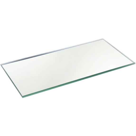 Plymor 3" x 6" Rectangle, 3mm Thick Non-Beveled Glass Mirror, Pack of 24