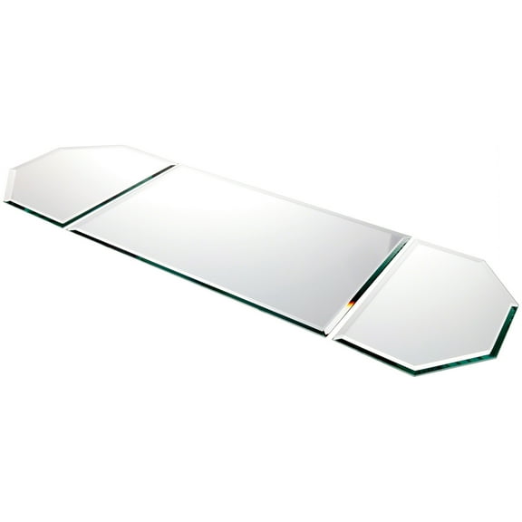 Plymor 36" x 12" Runner Set, 5mm Thick Beveled Glass Mirror