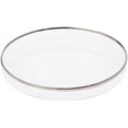 thumbnail image 1 of Plymor 4.5" x 4.5" Round Glass Display Tray (Silver Rim), Pack of 2, 1 of 3