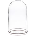 thumbnail image 1 of Plymor 4.5" x 8" Glass Display Dome Cloche with Silver Rim (Silver Rim Glass Tray Base), Pack of 6, 1 of 2