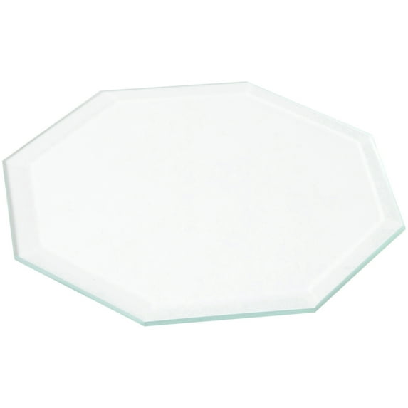 Plymor 4" Octagon, 3mm Thick Beveled Clear Glass, Pack of 12