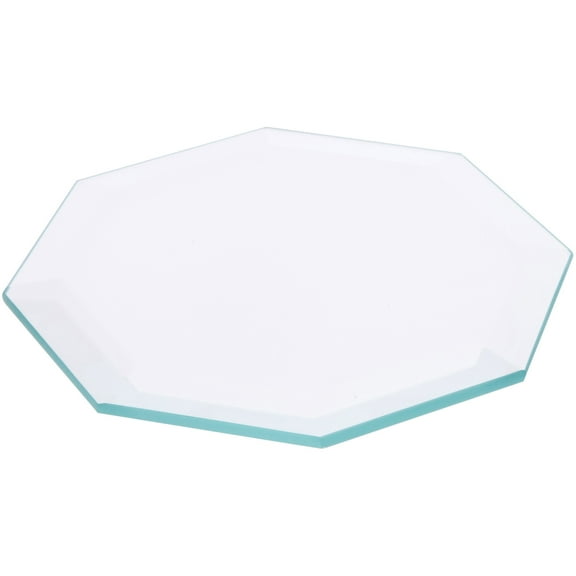 Plymor 4" Octagon, 5mm Thick Beveled Clear Glass, Pack of 6