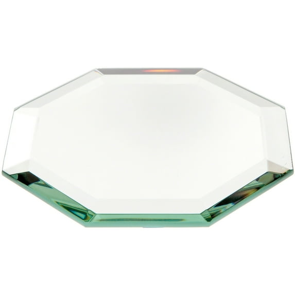 Plymor 4" Octagon, 5mm Thick Beveled Glass Mirror, Pack of 12