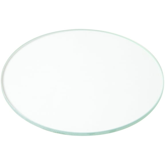 Plymor 4" Round, 3mm Thick Non-Beveled Clear Glass Circle, Pack of 3