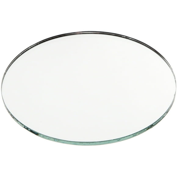 Plymor 4" Round, 3mm Thick Non-Beveled Glass Mirror Circle, Pack of 2