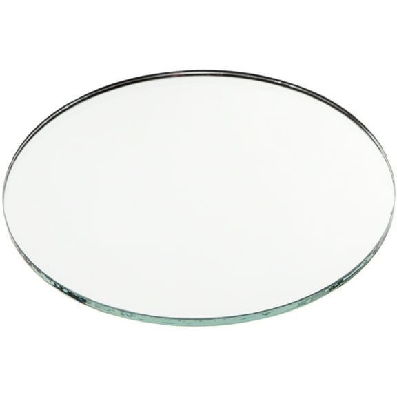 Plymor 4" Round, 3mm Thick Non-Beveled Glass Mirror Circle, Pack of 3
