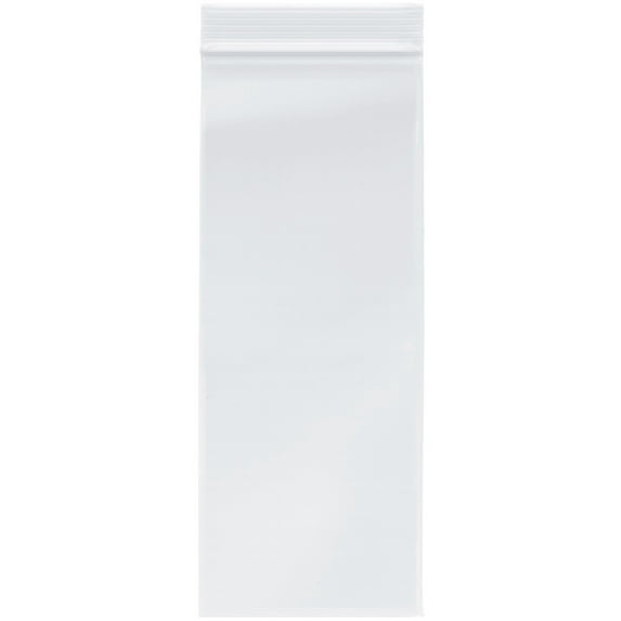 Plymor 4" x 10" (Case of 4,000), 2 Mil Zipper Reclosable Plastic Bags