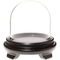 thumbnail image 1 of Plymor 4" x 4" Glass Display Dome Cloche (Black Wood Veneer Footed Base), 1 of 1