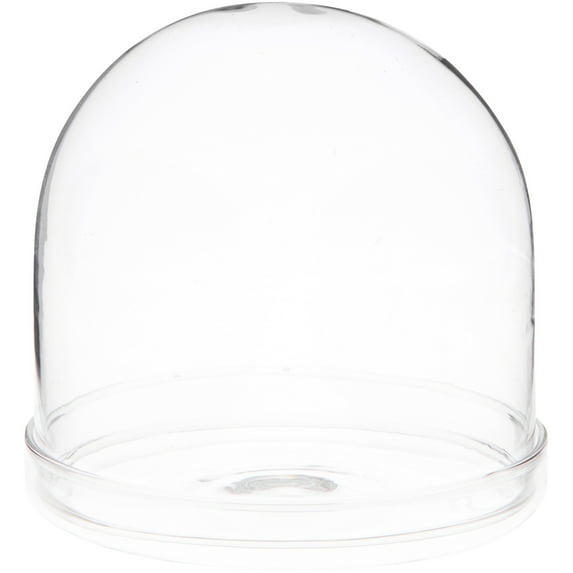 Plymor 4" x 4" Glass Display Dome Cloche (Clear Glass Tray Base), Pack of 12