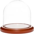 thumbnail image 1 of Plymor 4" x 4" Glass Display Dome Cloche (Walnut MDF Base), 1 of 3