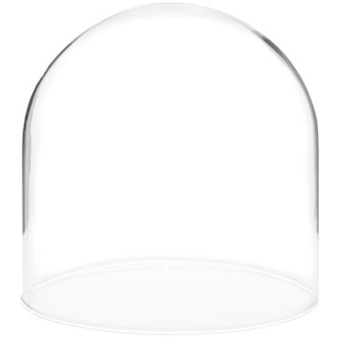 Clear Glass Display Dome Cloche - 4.72" X 8.46"H With Top Handle, For Candles, Collectibles, Dust Protection