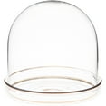 thumbnail image 1 of Plymor 4" x 4" Glass Display Dome Cloche with Gold Rim (Gold Rim Glass Tray Base), Pack of 12, 1 of 3