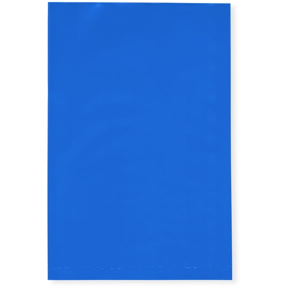 Plymor 4" x 6" (Pack of 500), Blue 2 Mil Flat Open Plastic Poly Bags