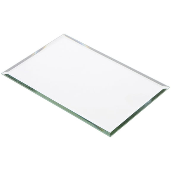Plymor 4" x 6" Rectangle, 3mm Thick Beveled Glass Mirror, Pack of 3