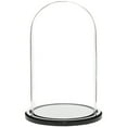 thumbnail image 1 of Plymor 4" x 7" Glass Display Dome Cloche (Black Acrylic Base), 1 of 4