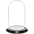thumbnail image 1 of Plymor 4" x 7" Small Glass Display Dome Cloche (Black Wood Veneer Base), 1 of 4