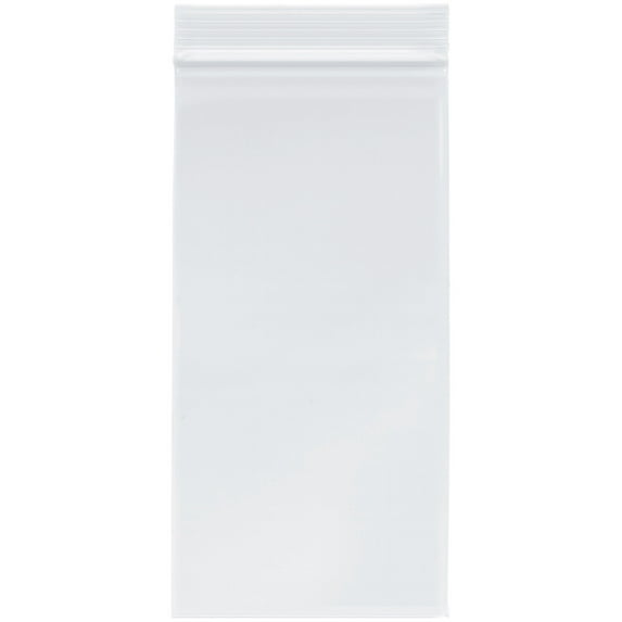 Plymor 4" x 8" (Case of 1,000), 4 Mil Heavy Duty Zipper Reclosable Plastic Bags