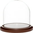 thumbnail image 1 of Plymor 5.5 inch x 5.5 inch Glass Display Dome Cloche (Dark Wood Base), 1 of 3