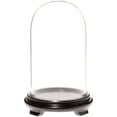 thumbnail image 1 of Plymor 5.5" x 10" Glass Display Dome Cloche (Black Wood Veneer Footed Base), 1 of 3