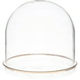 thumbnail image 1 of Plymor 5.5" x 5.5" Glass Display Dome Cloche (Gold Rim Glass Tray Base), 1 of 3