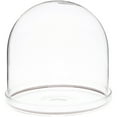 thumbnail image 1 of Plymor 5.5" x 5.5" Glass Display Dome Cloche with Silver Rim (Clear Glass Tray Base), 1 of 2