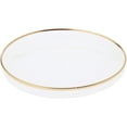thumbnail image 1 of Plymor 5.5" x 5.5" Round Glass Display Tray (Gold Rim), Pack of 6, 1 of 3