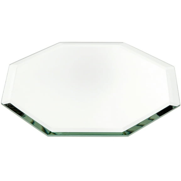 Plymor 5" Octagon, 3mm Thick Beveled Glass Mirror, Pack of 2