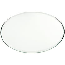 Plymor 5" Round, 3mm Thick Beveled Glass Mirror Circle, Pack of 2
