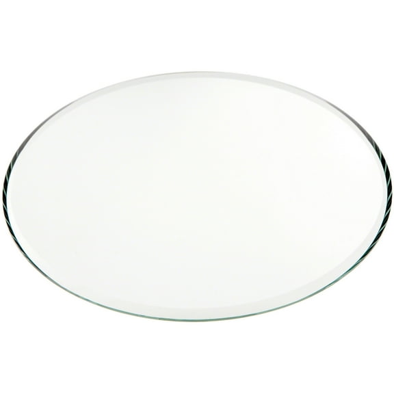 Plymor 5" Round, 3mm Thick Beveled Glass Mirror Circle, Pack of 2