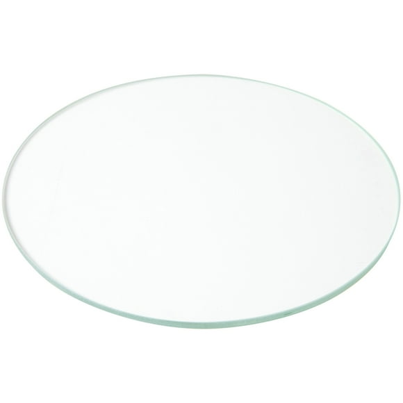 Plymor 5" Round, 3mm Thick Non-Beveled Clear Glass Circle, Pack of 2