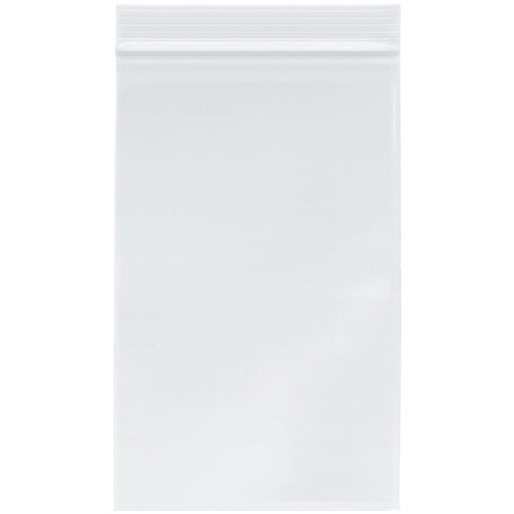Plymor 5" x 8" (Case of 2,000), 4 Mil Heavy Duty Zipper Reclosable Plastic Bags