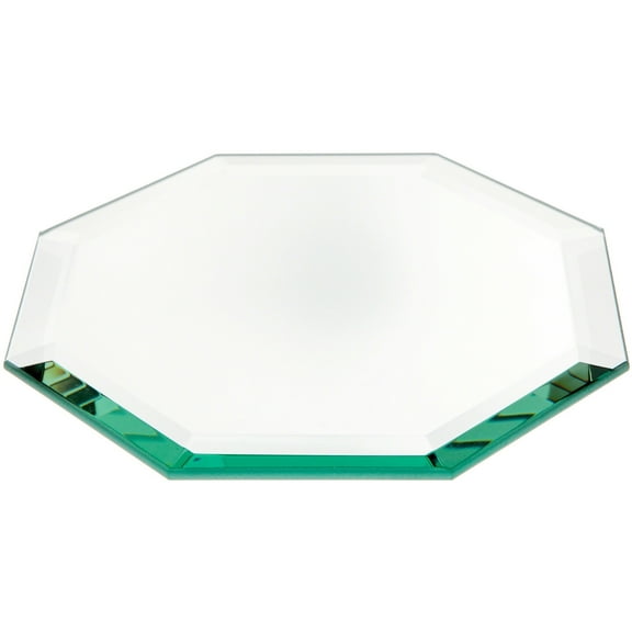 Plymor 6" Octagon, 5mm Thick Beveled Glass Mirror, Pack of 3